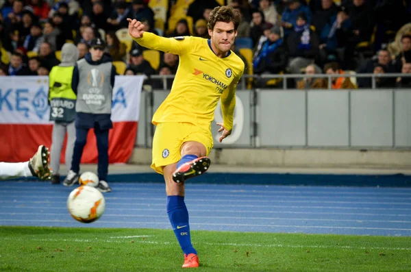 Kiev, Ukrayna - 14 Mart 2019: Marcos Alonso oyuncu sırasında