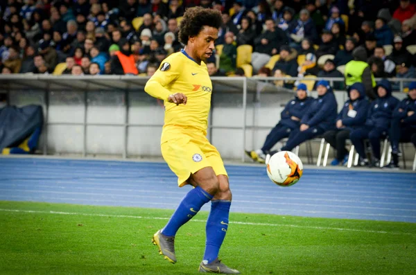 Kiev, Ukrayna - 14 Mart 2019: Uefa sırasında Willian oyuncu 