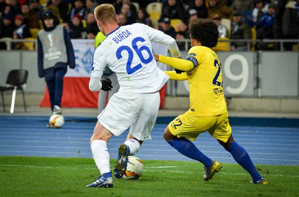 Kiev, Ukrayna - 14 Mart 2019: Uefa sırasında Willian oyuncu 