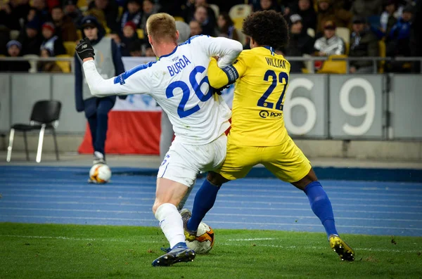 Kiev, Ukrayna - 14 Mart 2019: Uefa sırasında Willian oyuncu 