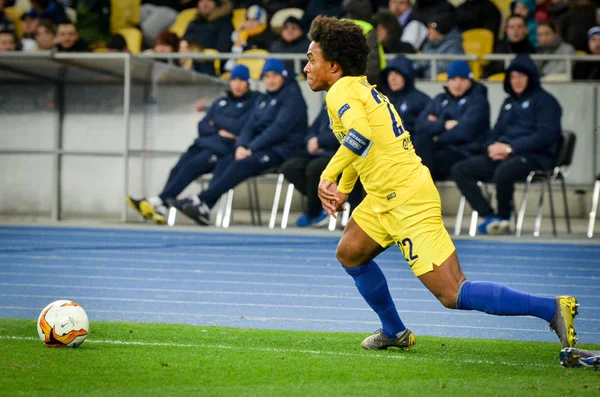 Kiev, Ukrayna - 14 Mart 2019: Uefa sırasında Willian oyuncu 