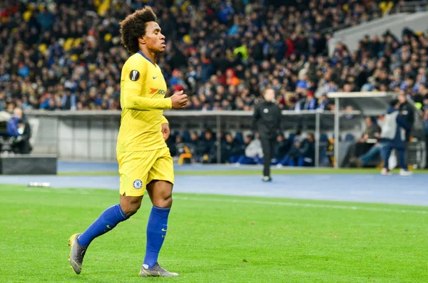 Kiev, Ukrayna - 14 Mart 2019: Uefa sırasında Willian oyuncu 