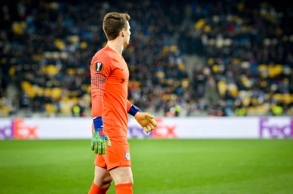 Kiev, Ukrayna - 14 Mart 2019: Uef sırasında Kepa Arrizabalaga