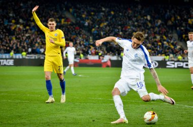Kiev, Ukrayna - 14 Mart 2019: Avrupa Birliği döneminde Denys Harmash