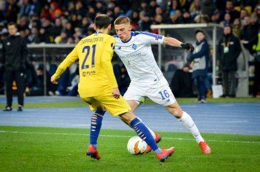 Kiev, Ukrayna - 14 Mart 2019: Uef sırasında Davide Zappacosta