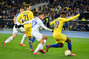 Kiev, Ukrayna - 14 Mart 2019: Callum Hudson-Odoi oyuncu