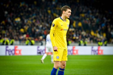 Kiev, Ukrayna - 14 Mart 2019: Andreas Christensen U sırasında