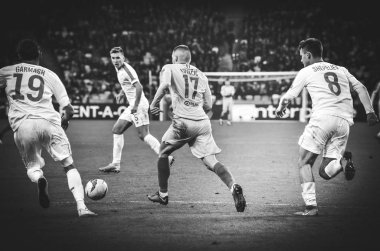 Kiev, Ukrayna - 14 Mart 2019: Avrupa Birliği Avrupa Ligi'nde Mateo Kovacic