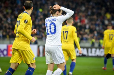 Kiev, Ukrayna - 14 Mart 2019: Uef sırasında Davide Zappacosta