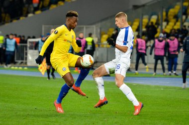 Kiev, Ukrayna - 14 Mart 2019: Callum Hudson-Odoi oyuncu