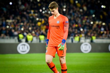 Kiev, Ukrayna - 14 Mart 2019: Uefa sırasında Kepa Arizabalaga