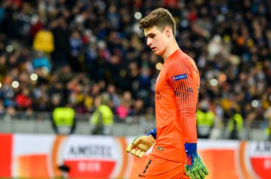 Kiev, Ukrayna - 14 Mart 2019: Uefa sırasında Kepa Arizabalaga
