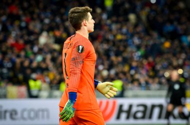 Kiev, Ukrayna - 14 Mart 2019: Uefa sırasında Kepa Arizabalaga