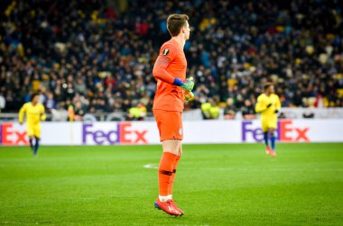 Kiev, Ukrayna - 14 Mart 2019: Uefa sırasında Kepa Arizabalaga
