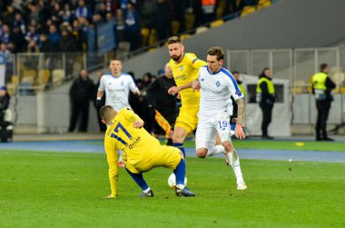Kiev, Ukrayna - 14 Mart 2019: Avrupa Birliği Avrupa Ligi'nde Mateo Kovacic