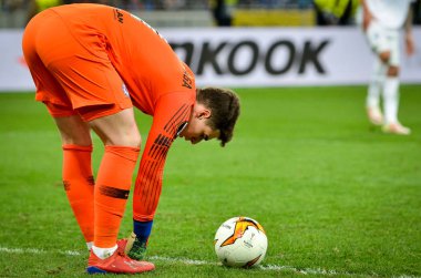 Kiev, Ukrayna - 14 Mart 2019: Uefa sırasında Kepa Arizabalaga