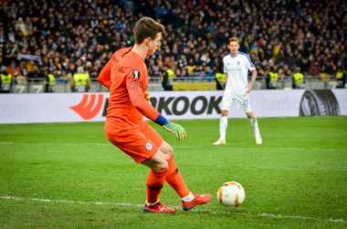 Kiev, Ukrayna - 14 Mart 2019: Uefa sırasında Kepa Arizabalaga