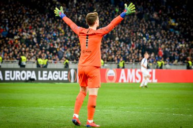 Kiev, Ukrayna - 14 Mart 2019: Uefa sırasında Kepa Arizabalaga