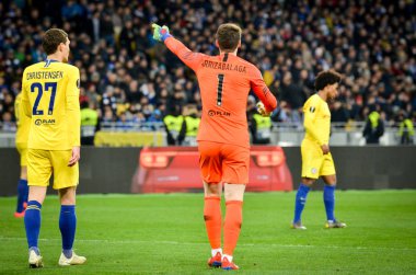 Kiev, Ukrayna - 14 Mart 2019: Uefa sırasında Kepa Arizabalaga