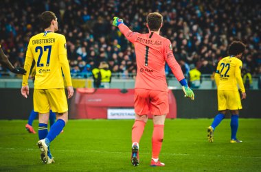 Kiev, Ukrayna - 14 Mart 2019: Uefa sırasında Kepa Arizabalaga