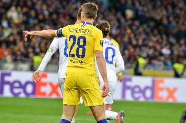 Kiev, Ukrayna - 14 Mart 2019: Cesar Azpilicueta oyuncu sırasında 