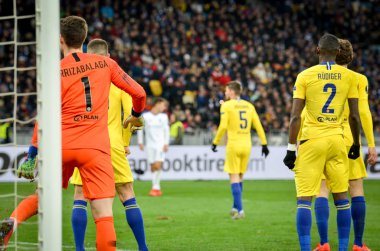 Kiev, Ukrayna - 14 Mart 2019: Uefa sırasında Kepa Arizabalaga