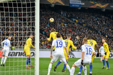 Kiev, Ukrayna - 14 Mart 2019: Uefa'da futbolcu 