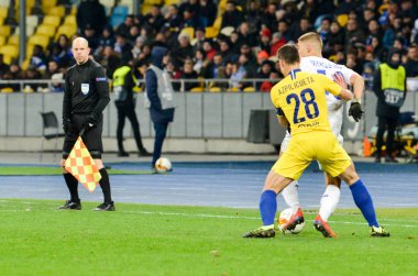 Kiev, Ukrayna - 14 Mart 2019: Cesar Azpilicueta oyuncu sırasında 