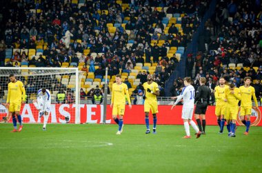Kiev, Ukrayna - 14 Mart 2019: Fc Chelsea palyer gol kutlamak