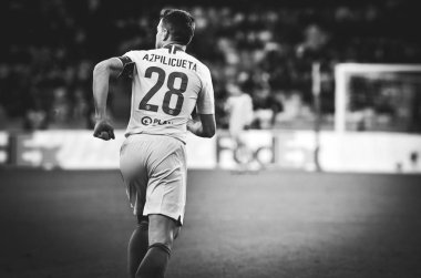 Kiev, Ukrayna - 14 Mart 2019: Uef sırasında Cesar Azpilicueta