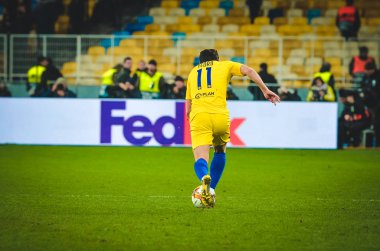 Kiev, Ukrayna - 14 Mart 2019: Pedro Rodriguez Uefa sırasında 