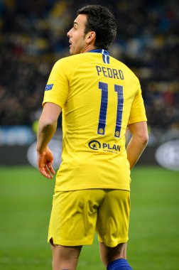 Kiev, Ukrayna - 14 Mart 2019: Pedro Rodriguez Uefa sırasında 