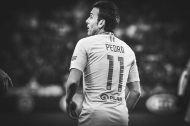 Kiev, Ukrayna - 14 Mart 2019: Pedro Rodriguez Uefa sırasında 