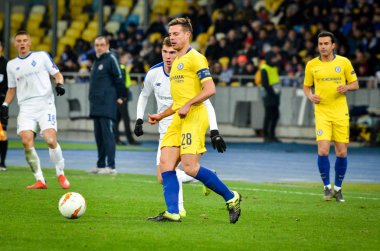 Kiev, Ukrayna - 14 Mart 2019: Ue sırasında Cesar Azpilicueta