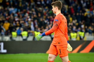 Kiev, Ukrayna - 14 Mart 2019: Uef sırasında Kepa Arrizabalaga