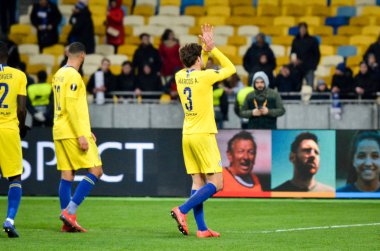Kiev, Ukrayna - 14 Mart 2019: Fc Chelsea oyuncusu hayran aşükürler