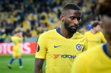 Kiev, Ukrayna - 14 Mart 2019: Antonio Rudiger Uefa sırasında 