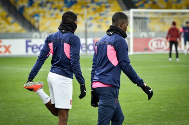 Kiev, Ukrayna - 29 Kasım 2018: Takım futbol antrenmanı sırasında