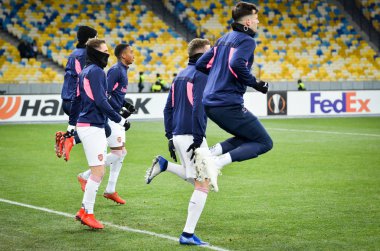 Kiev, Ukrayna - 29 Kasım 2018: Takım futbol antrenmanı sırasında