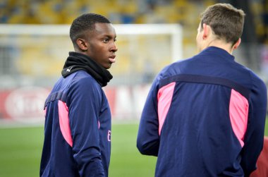 Kiev, Ukrayna - 29 Kasım 2018: Takım futbol antrenmanı sırasında