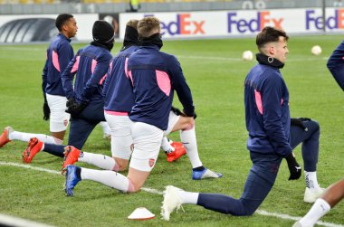 Kiev, Ukrayna - 29 Kasım 2018: Takım futbol antrenmanı sırasında