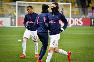 Kiev, Ukrayna - 29 Kasım 2018: Aaron Ramsey Uefa sırasında