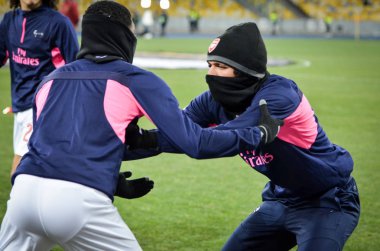 Kiev, Ukrayna - 29 Kasım 2018: Takım futbol antrenmanı sırasında