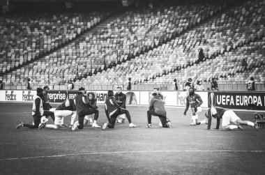 Kiev, Ukrayna - 29 Kasım 2018: Takım futbol antrenmanı sırasında