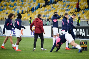 Kiev, Ukrayna - 29 Kasım 2018: Takım futbol antrenmanı sırasında