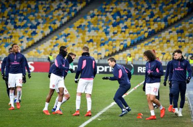 Kiev, Ukrayna - 29 Kasım 2018: Takım futbol antrenmanı sırasında