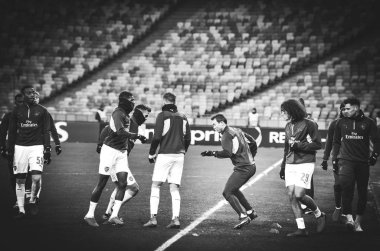 Kiev, Ukrayna - 29 Kasım 2018: Takım futbol antrenmanı sırasında