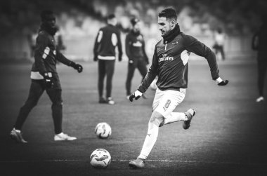 Kiev, Ukrayna - 29 Kasım 2018: Aaron Ramsey Uefa sırasında 