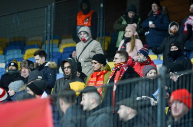 Kiev, Ukrayna - 29 Kasım 2018: Fc Arsenal'in taraftarları ve ultraları