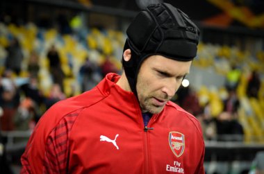Kiev, Ukrayna - 29 Kasım 2018: Petr Cech Uefa Euro sırasında